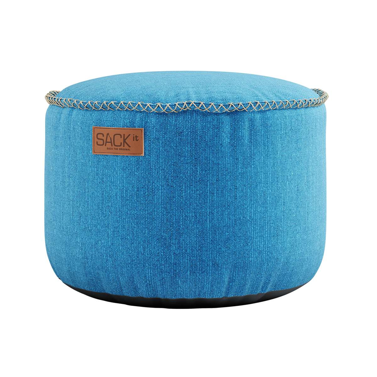 Cobana Lounge Chair og Pouf i grått, vanntett og slitesterkt materiale med ryggstøtte.