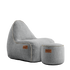Cobana Junior Lounge Chair og puf i sand melange farge, innendørs og utendørs sakkosekk for barn.