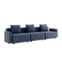 Kirra Indigo Cobana Lounge Sofa med armlener, modulbasert utesofa uten puff i skandinavisk design.