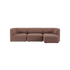 Brun 3 seters sofa med myke avrundede former og skandinavisk design fra sackit for komfortable stunder i moderne hjem
