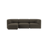 Mørkegrå Fjord sofa med tre sitteplasser og venstrevendt sjeselong fra sackit norway i rolig skandinavisk design for moderne hjem